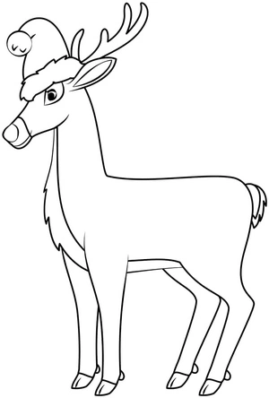 Reindeer for Christmas Coloring Page