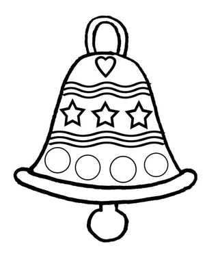 Charming Christmas Bell Coloring Page