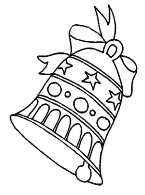 Christmas Bell Free Coloring Page