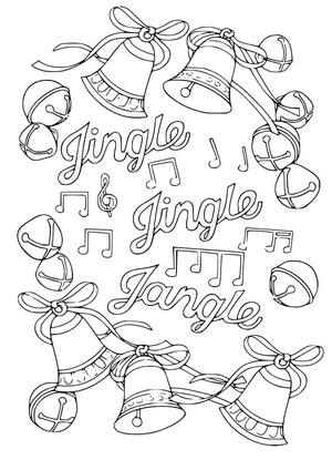 Numerous Christmas Bells Coloring Page