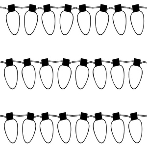 Christmas Lights Coloring Page