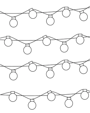 Free Printable Christmas Lights Coloring Page Coloring Page