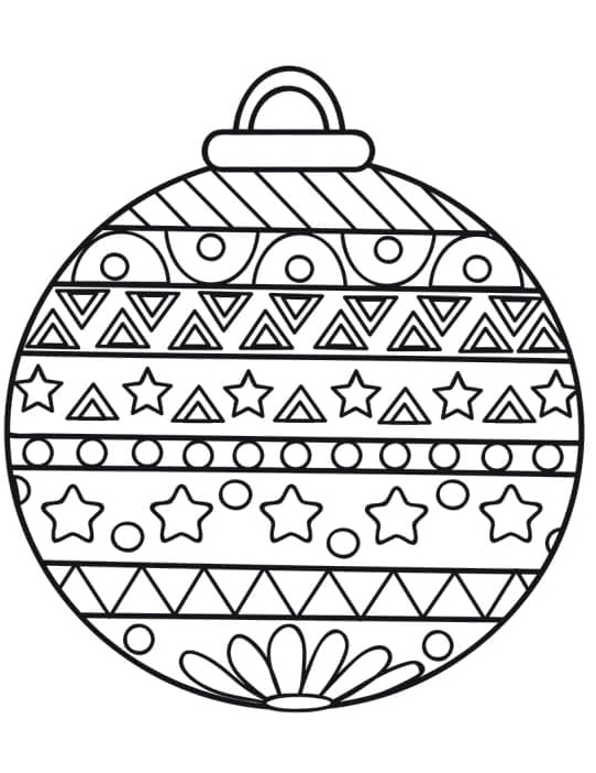 Ornament for a Magical Christmas Coloring Page