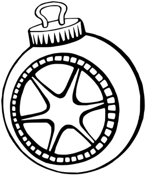 Picture of a Christmas ornament Coloring Page