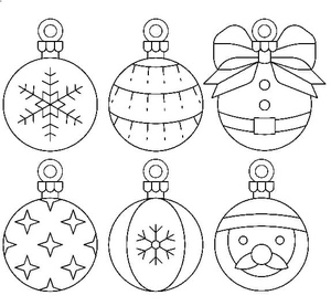 Six Festive Ornaments