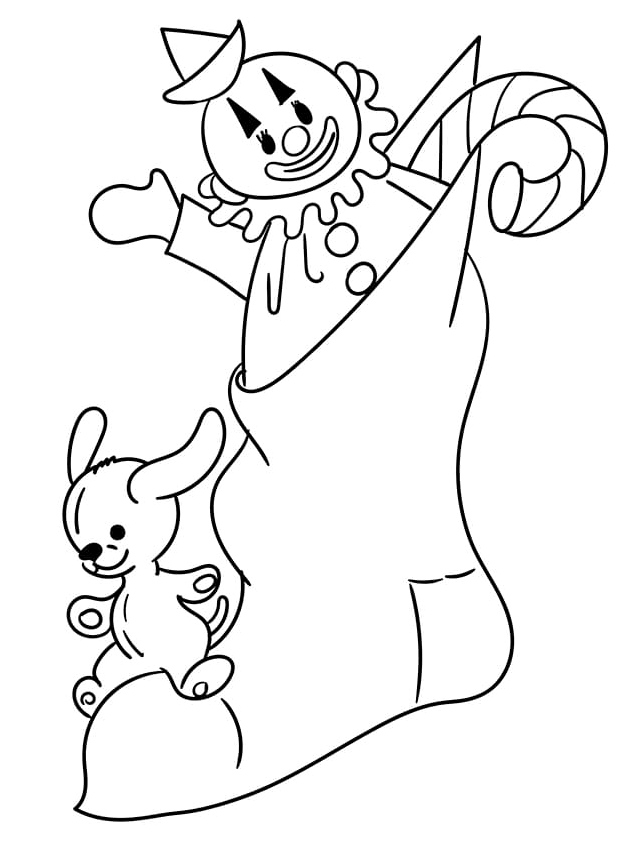 Adorable Christmas Stocking Coloring Page