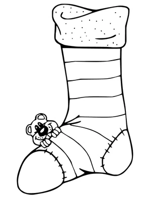 Free Christmas Stocking Coloring Page for Kids Coloring Page