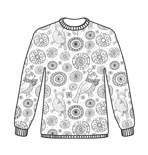 Incredible Holiday Sweater Coloring Page