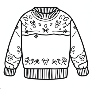 Printable Ugly Sweater Coloring Page