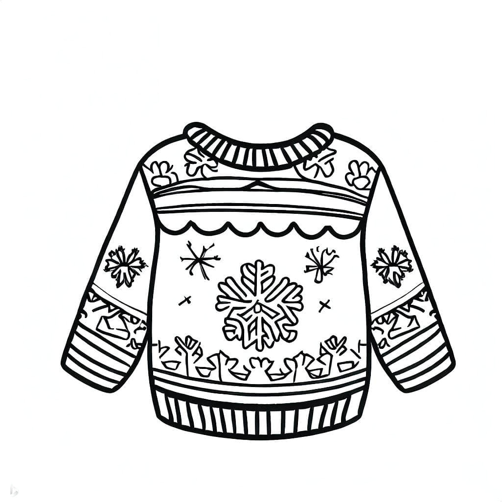 Snowflake Sweater Coloring Page