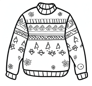 Ugly Sweater Coloring Page