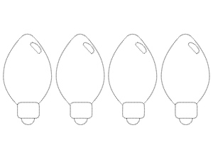 Christmas Lights Tracing Page