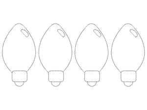 Christmas Lights Tracing Page Coloring Page