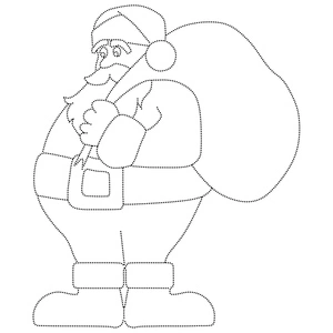 Tracing Santa Claus Coloring Page Coloring Page