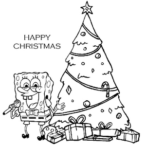 SpongeBob and a Christmas Tree