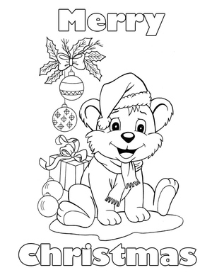 Christmas Celebration with Adorable Bear