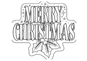 Christmas Greetings Sticker Coloring Page