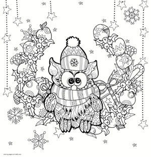 Holiday Owl Mandala