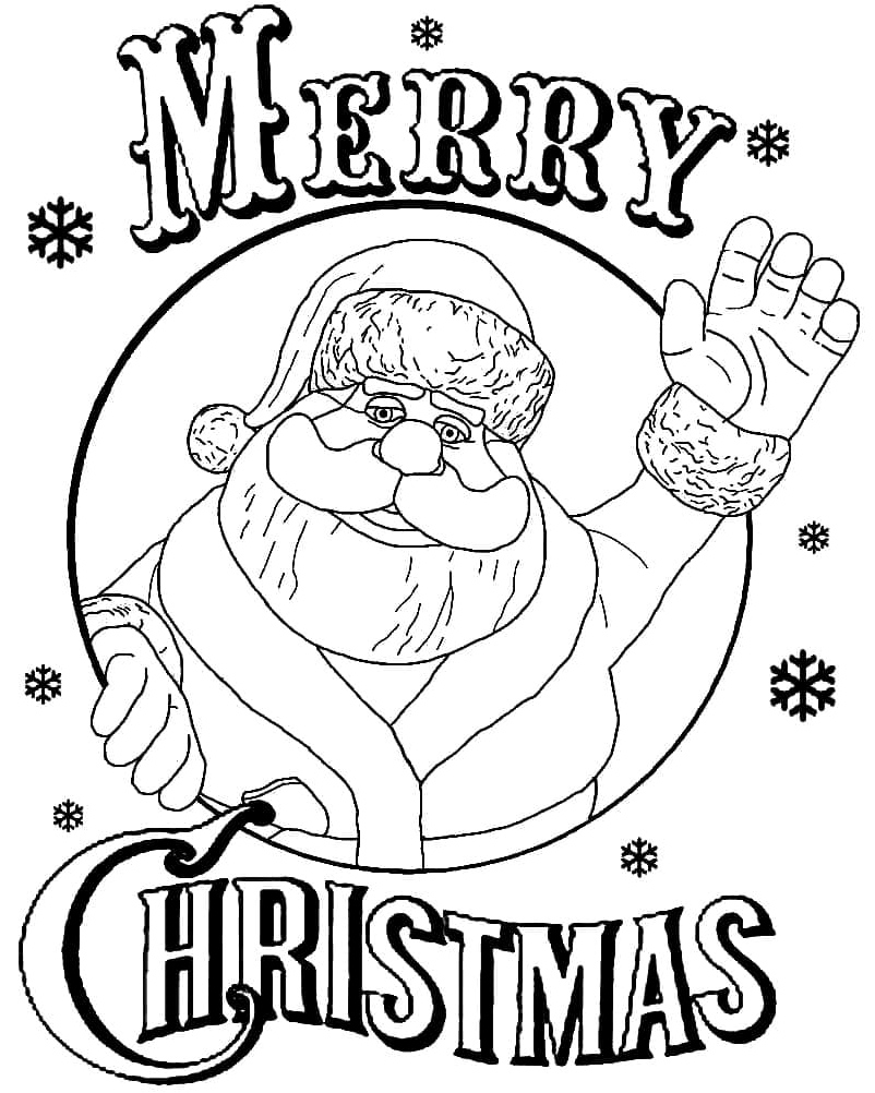 Printable Merry Christmas Coloring Page Coloring Page