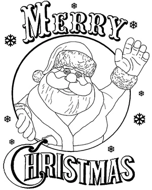 Printable Merry Christmas Coloring Page Coloring Page