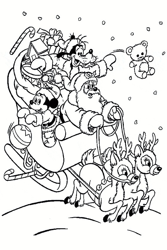 Santa Claus at Christmastime Coloring Page