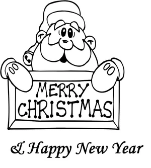 Santa Claus on Christmas Day Coloring Page