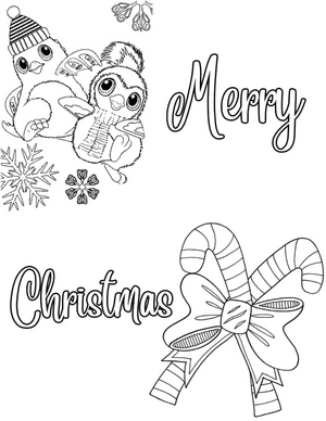 Winter Holiday Picture Coloring Page