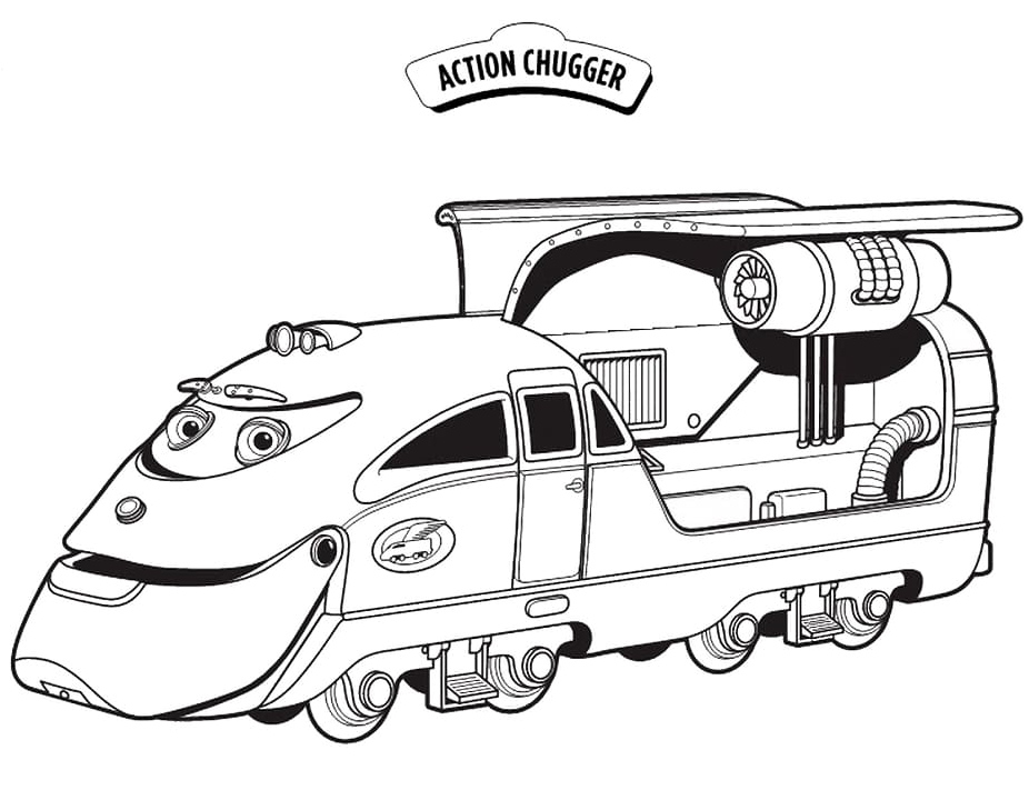 Action Chugger in Chuggington Coloring Page Coloring Page