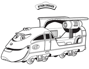 Action Chugger in Chuggington Coloring Page