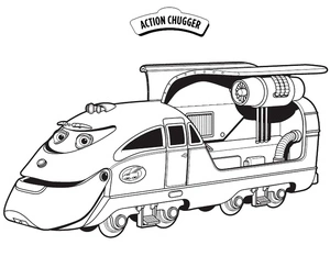 Action Chugger in Chuggington Coloring Page Coloring Page