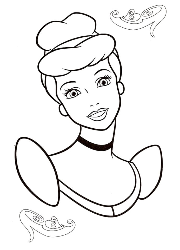 Lovely Cinderella Princess Coloring Page