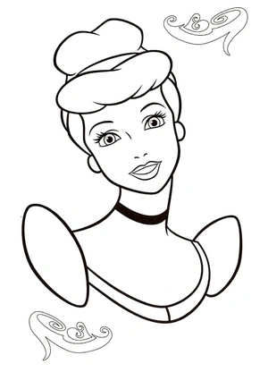 Lovely Cinderella Princess Coloring Page