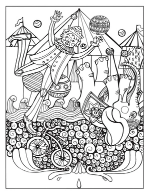 Circus Spectacular Coloring Page