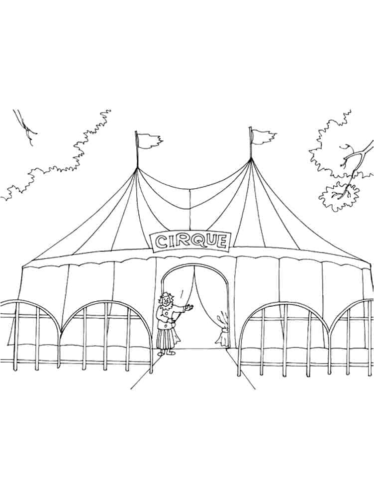 Free Circus Coloring Page