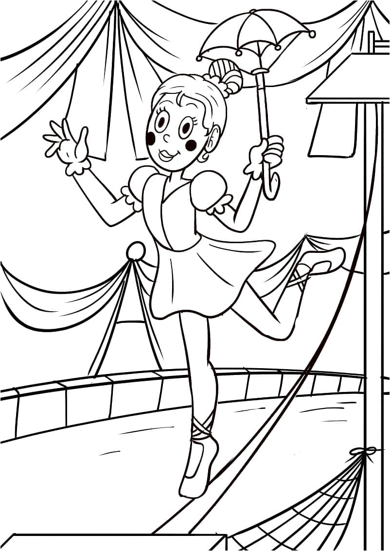 Printable Circus Coloring Page Coloring Page
