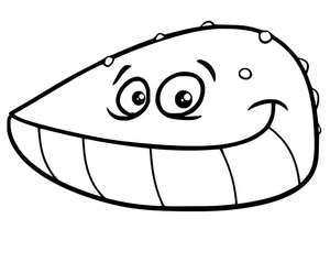 Clam in Motion Coloring Page