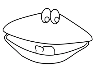 Playful Clam Coloring Page