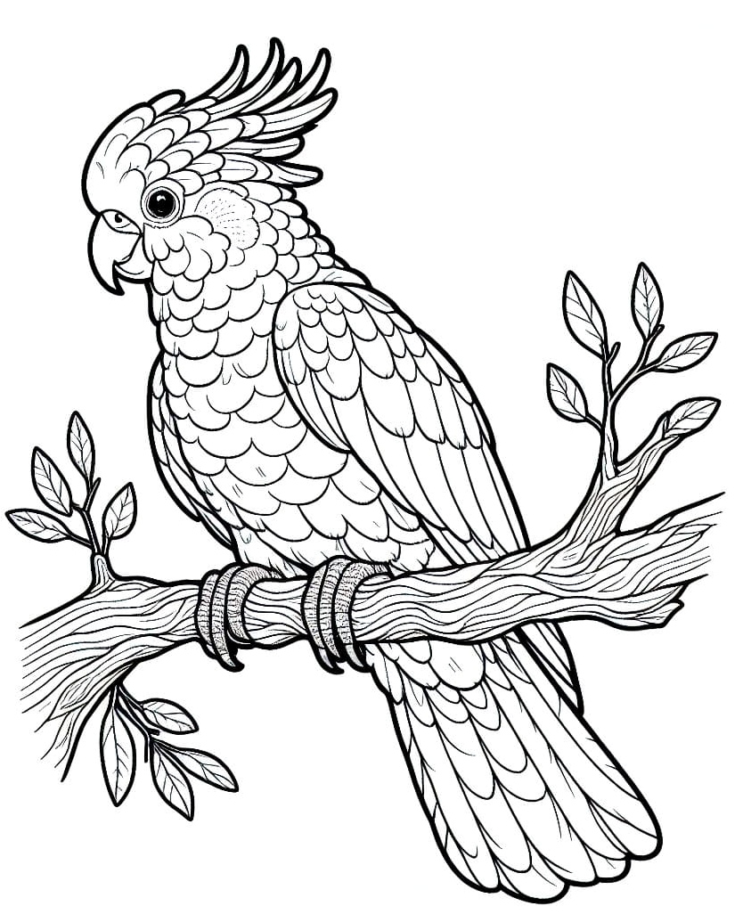 Cockatoo Coloring Page Coloring Page