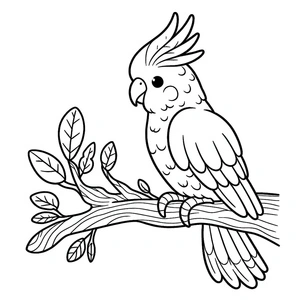Parrot Paradise Coloring Page Coloring Page