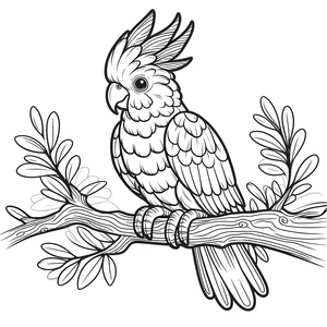 Print Parrot Cockatoo Coloring Page