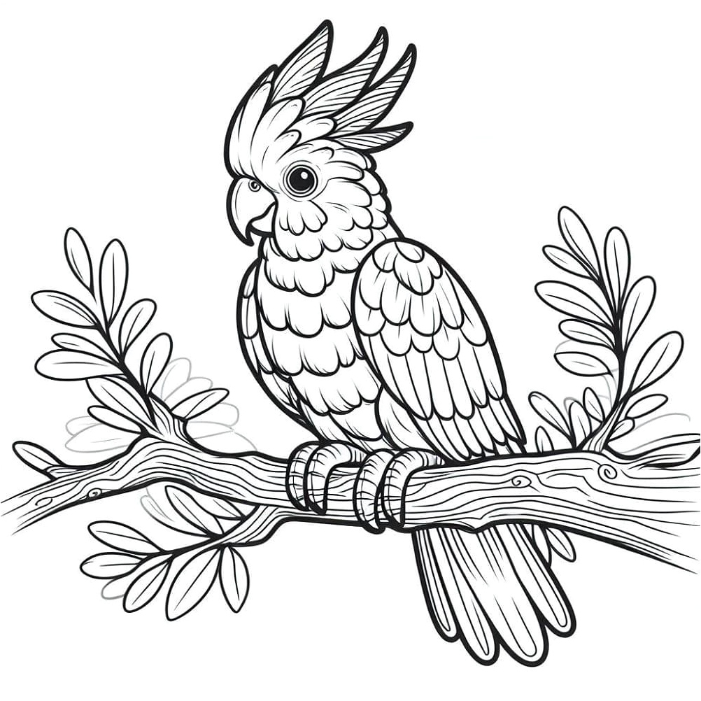 Printable Cockatoo Coloring Page Coloring Page