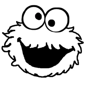 Face of Cookie Monster Coloring Page