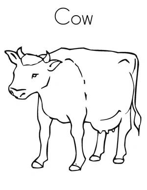 "Coloring Page: Cute Farm Animal" Coloring Page