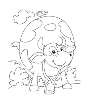 Laughing Cow Coloring Page