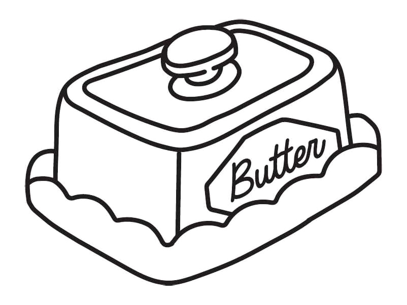 Cozy Butter Kitchen Coloring Page