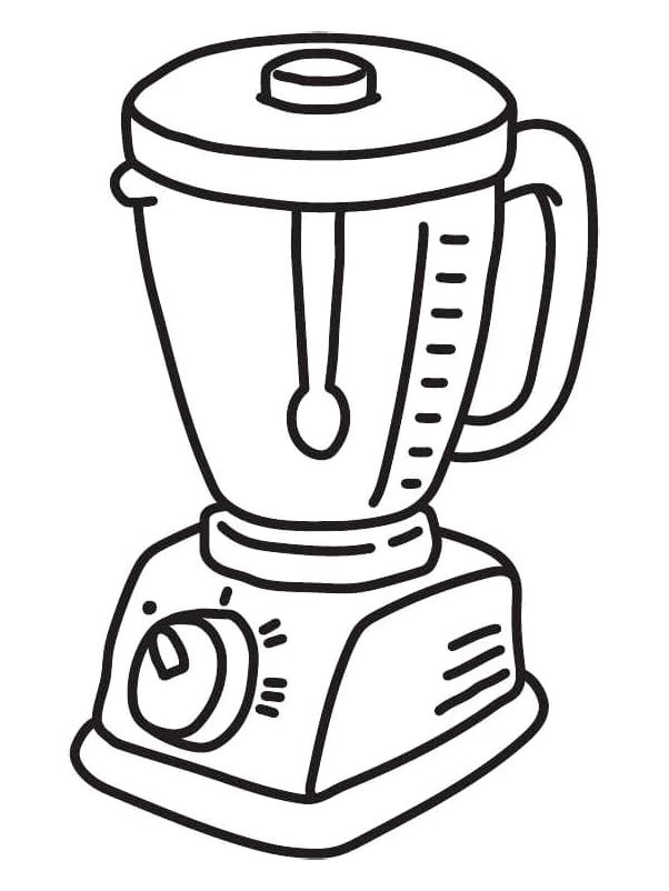 Cozy Kitchen Blender Coloring Page