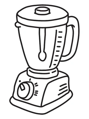 Cozy Kitchen Blender Coloring Page