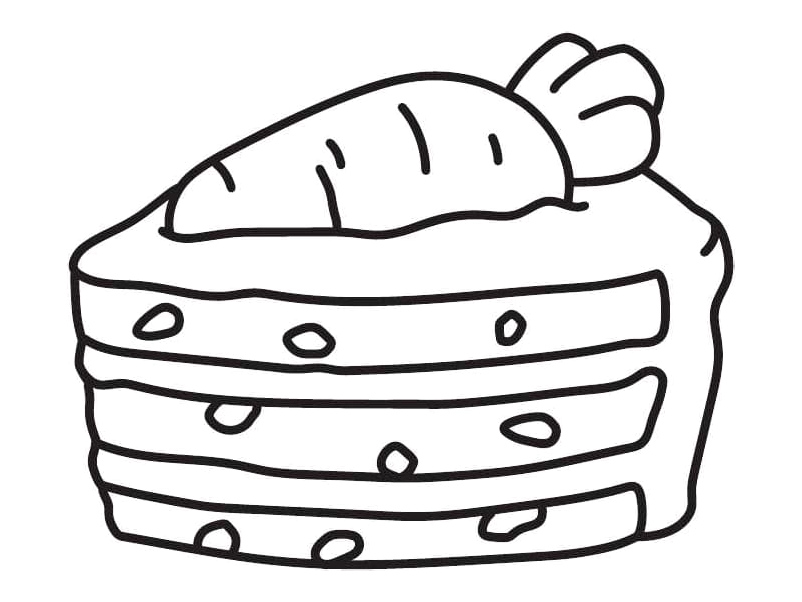 Cozy Kitchen Cake Coloring Page