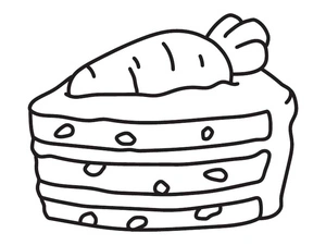 Cozy Kitchen Cake Coloring Page