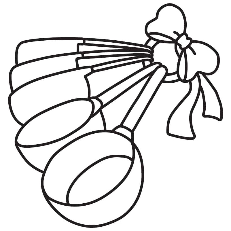 Simple Comfortable Kitchen Coloring Page